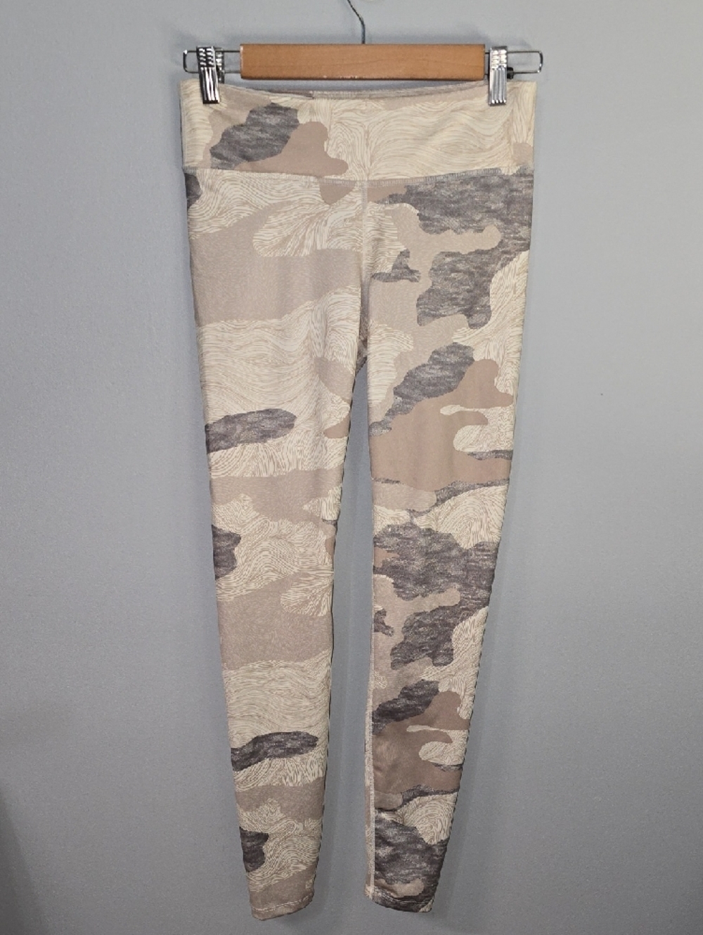 JoyLab Pants Women's Size Small Beige Grey Neutral Marble Print Leggings Active